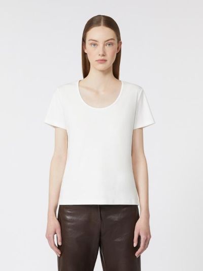 26SS 막스마라 QUIETO 키에토 반판 티셔츠 19971011 008 WHITE DOM