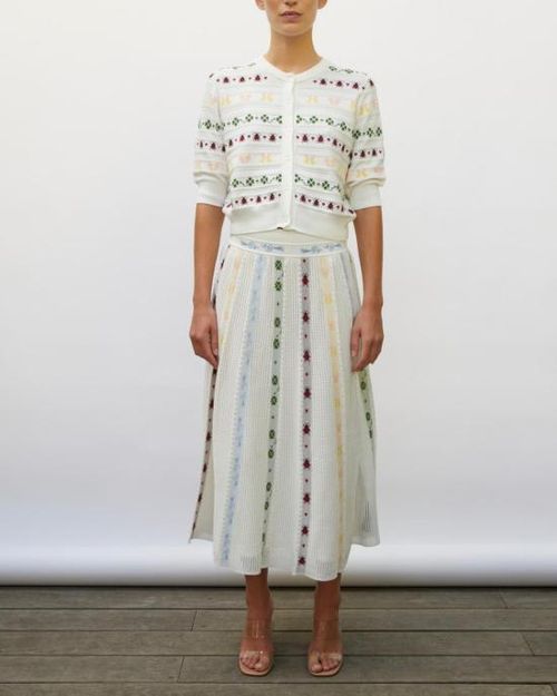 몰리 롱 스커트 에스퍼란스  밀크 멀티