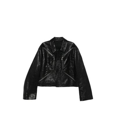 [해외] 26SS 릭 오웬스 바이커 자켓 RU01F2795 LBE 09 BLACK