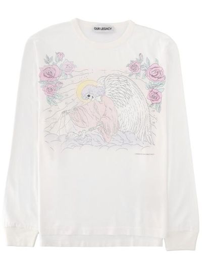 [해외] 26SS 아워레가시 크루즈 롱슬리브 폴른 엔젤 프린트 M2266CFP FAREWELLPRINT WHITE