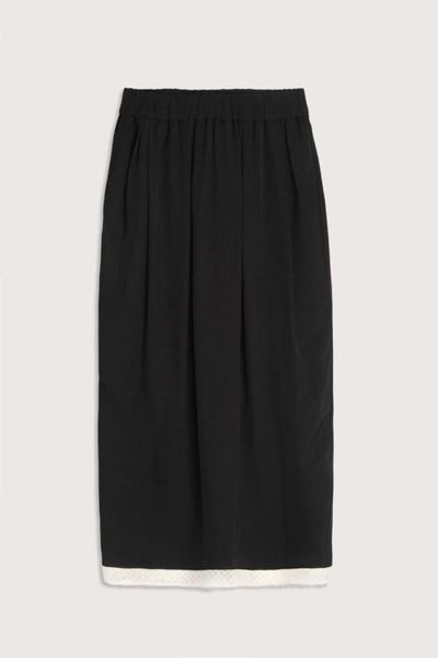 [해외] 마리아 맥마누스 미디 스커트 레이스 튤립 스커트 블랙