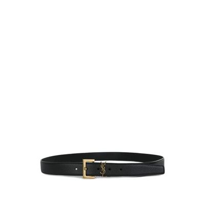 [해외] 26SS 생로랑 모노그램 벨트 634440 DTI0W 1000 BLACK