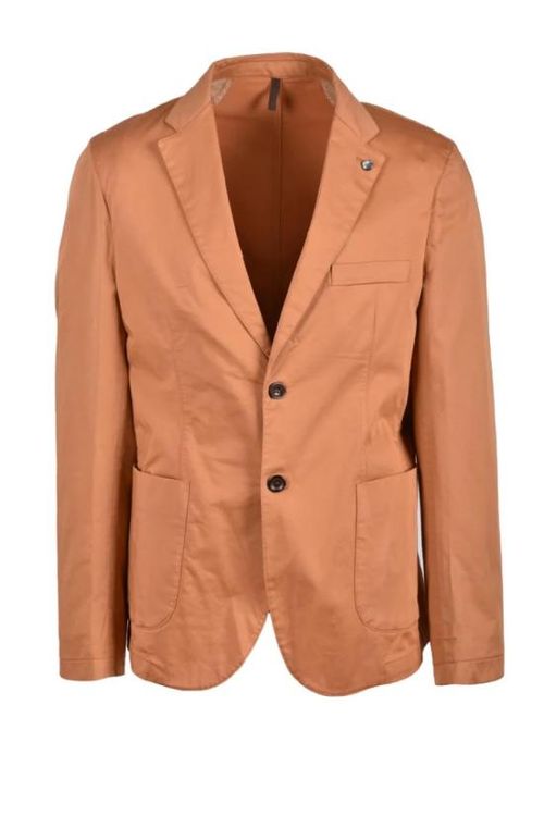 22SS Laboratori Italiani 자켓 맞춤 제작된 오렌지색 재킷 (버튼 두 개 여밈)