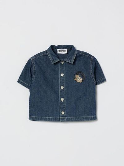 [해외] 26SS [키즈] 모스키노 데님 셔츠 MUC01KL0E45 40188 Blue