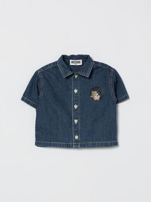[해외] 26SS [키즈] 모스키노 데님 셔츠 MUC01KL0E45 40188 Blue