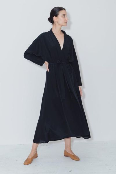 [해외] 다두라 롱 원피스 다투라 기모노 로브 드레스 블랙