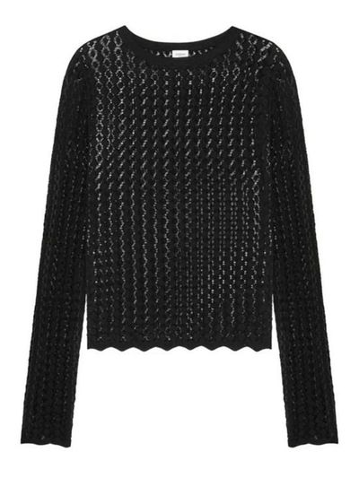 [해외] 26SS 생로랑 긴팔 티셔츠 863344Y76VX1000 Black