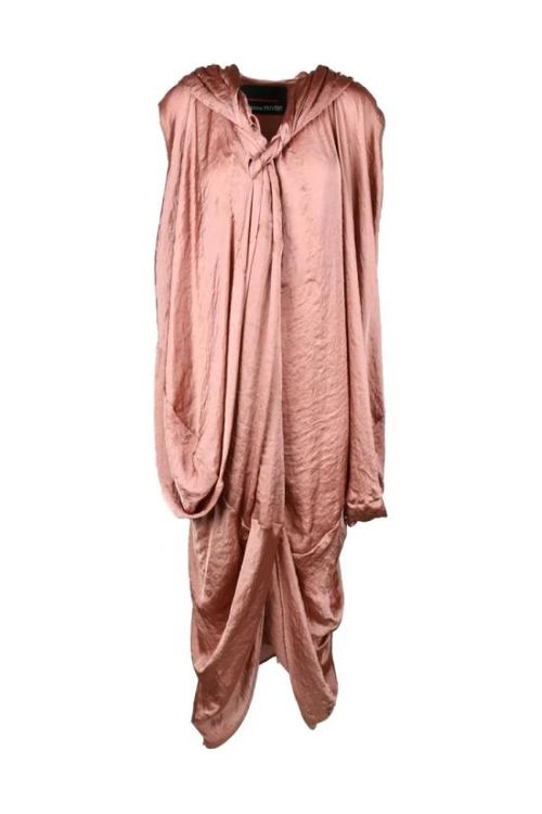 [해외] 23SS Collection Privee? 미디 원피스 새틴 소재로 마감된 비대칭 드레이핑 롱 드레스