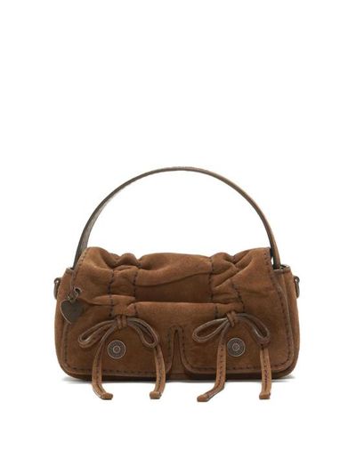 [해외] 26FW 아크네 스튜디오 멀티포켓 스웨이드 마이크로 백 C10265BROWN Brown