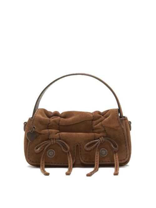 [해외] 26SS 아크네 스튜디오 멀티포켓 스웨이드 마이크로 백 C10265BROWN Brown