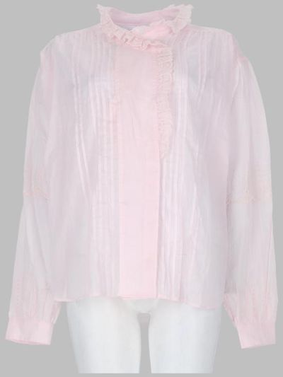 [해외] 26FW 이자벨마랑에뚜왈 레오타 코튼 보일 블라우스 탑 HT0918FA D3J10E40LK PINK
