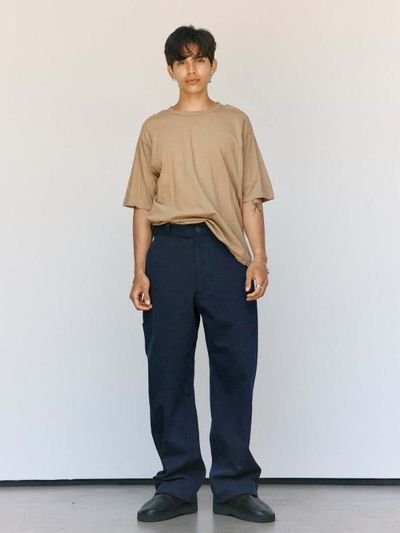 [해외] 맨틀 데님 팬츠 R20 J6 블루 스미 오가닉 데님 제복 팬츠 블루