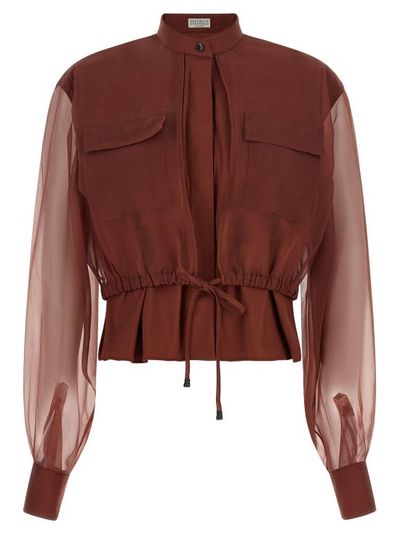[해외] 26SS 브루넬로 쿠치넬리 블라우스 M0091NC416C9093 Brown