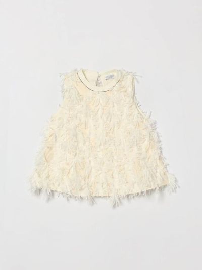 [해외] 26SS [키즈] 브루넬로 쿠치넬리 티셔츠 BQ978S027 C600 White