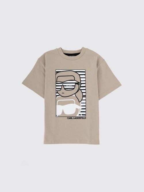 [해외] 26SS [키즈] 칼라거펠트 티셔츠 Z31091 211 Beige