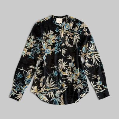 [해외] 포르테포르테 블라우스 Forte Forte Le Bambou Secret Print Co/Se 할아버지 셔츠 Ossidiana