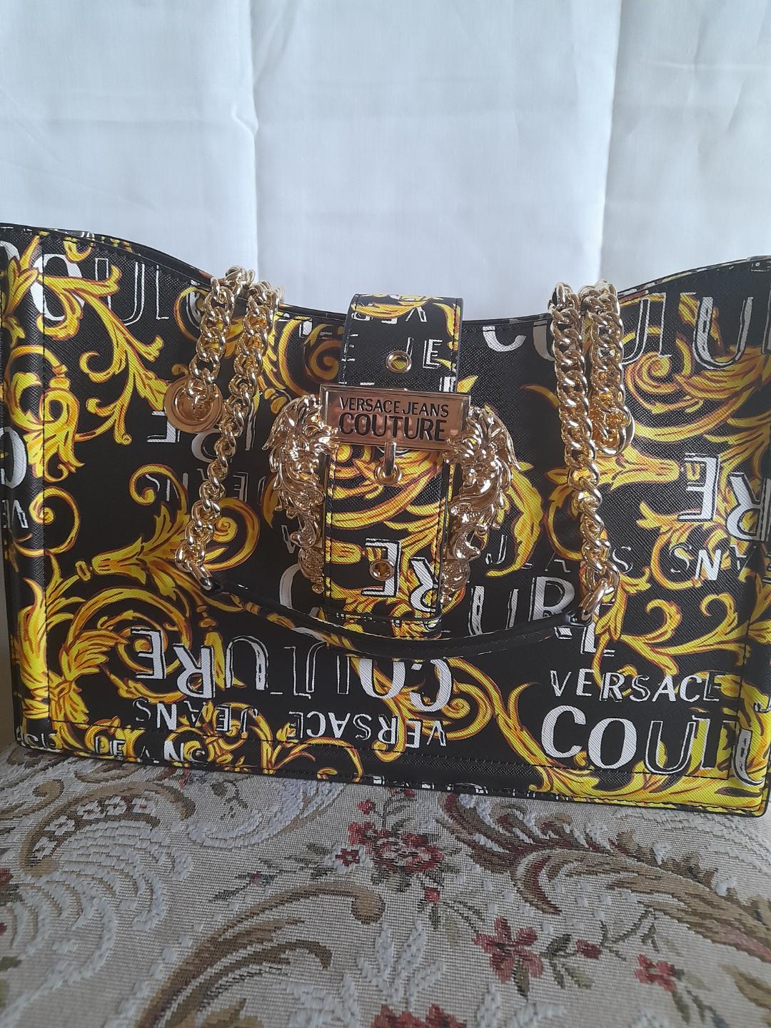 Totes bags Versace Jeans Couture - Barocco-print bag with buckle -  74VA4BFIZS597G89